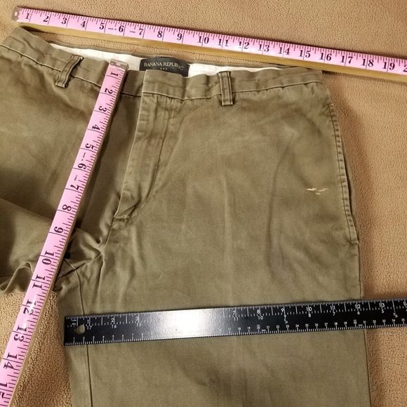 BANANA REPÚBLIC Pants Mens 33×32 Chino & Khakis Flat front - Picture 6 of 9